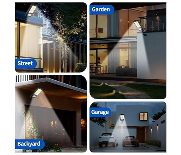 Sensor Solar Street, Outdoor Lights, 3 Modes Solar Wall Lamp with Remote Control, 120 LED Solar Outdoor Lights with Motion Sensor, Solar Lights for Garden, Pathway, Patio, Fence, Garage, Balcony (1 Pack) in KSA