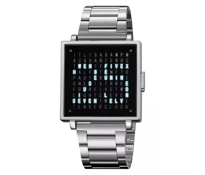 SKMEI 2312 New Design Mens Square LED Digital Watch Black Plated Wrist Watches in UAE