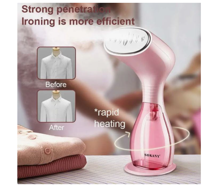Portable Handheld Clothes Steamer Wrinkles Remover for Garments Detachable Water Tank Fast Heat-up Perfect for Home and Travel in KSA