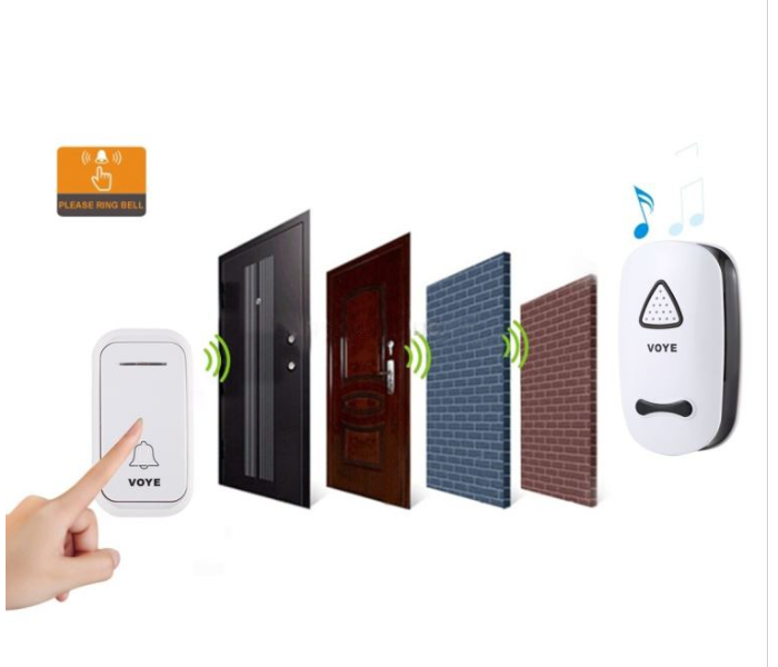 Mini Digital Wireless Door Bell Remote Control Wireless Receiver Doorbell Music Remote Control with 38 Polyphony Sounds in KSA