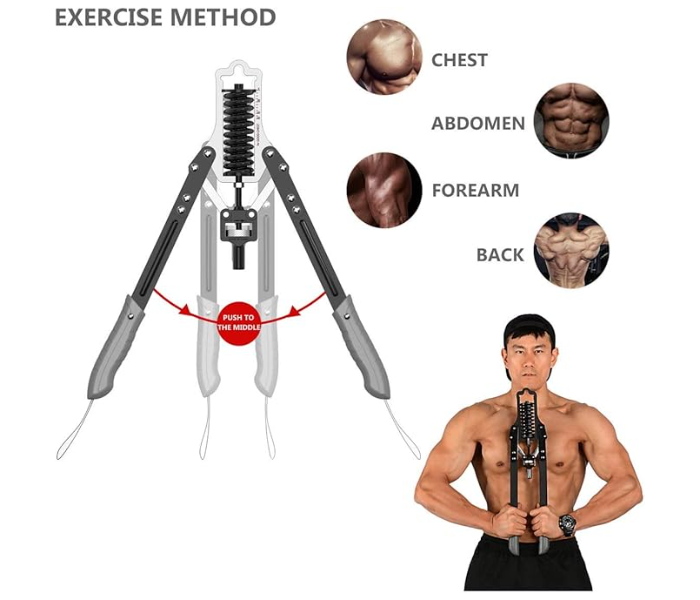 Shapelocker Power Twister, Arm Exercises Chest Expander with Adjustable Resistance for Chest, Biceps, Shoulder and Arm Strength Training in UAE