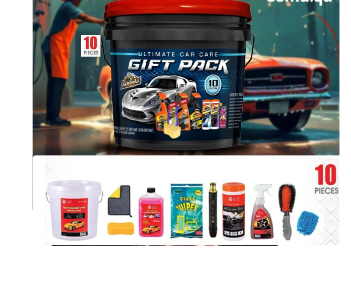 All Ultimate Car Care Holiday Car Wash Cleaning Gift Bucket (10 Pieces) in KSA