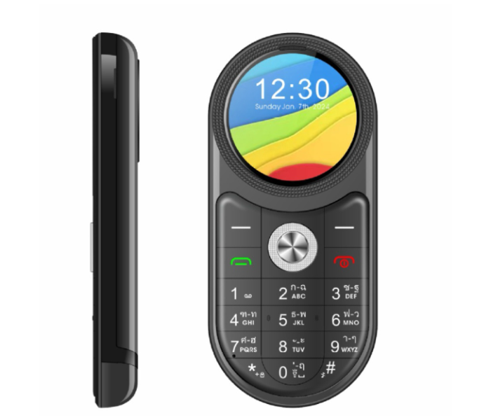 M-Horse phone Circle Max mini design 2G Quad band GSM Dual Sim MP3 and Mp4 Wireless FM in UAE