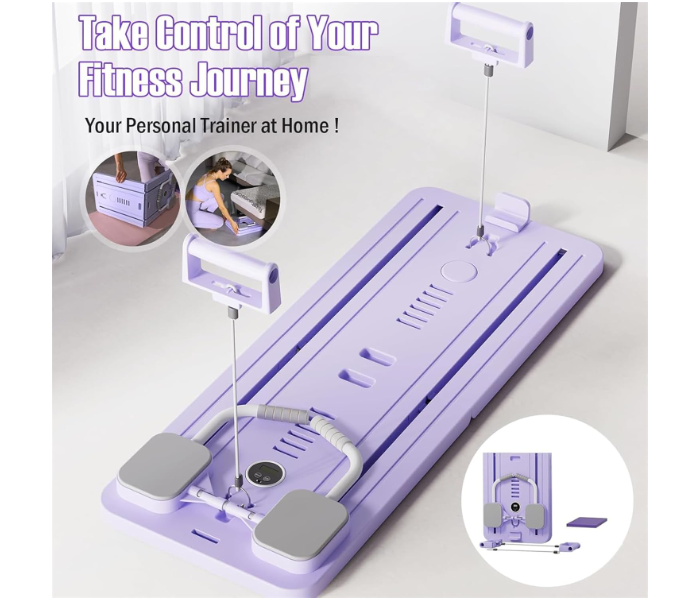 Multifunctional Abdominal Board, Ab Exercise Board, with Resistance Bands and Knee Mat, Automatic Rebound Ab Roller, Abs Exercise Machine, for Full Body Workout, for Home Indoor Outdoor in UAE