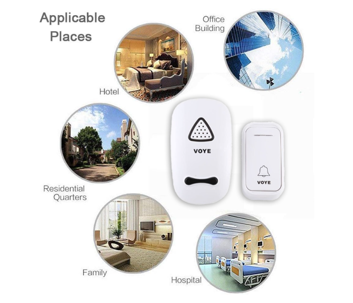 Mini Digital Wireless Door Bell Remote Control Wireless Receiver Doorbell Music Remote Control with 38 Polyphony Sounds in KSA