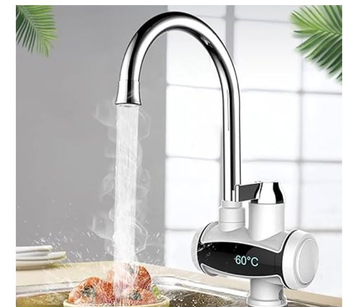Ultra New Unique Design Home & Kitchen Studio Water Heating Instantaneous,Water Heater Tank less for Tap,with LED Digital Temperature Display ABS Body Shock Proof Electric Tap For Home Kitchen (3000W) in KSA