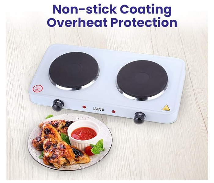 Electric Countertop Portable Buffet Burner Electric Hot Plate, with Five-Stage Temperature, Spiral Cast Iron Heating Plates with Power Indicator Lights, Easy to clean 2500W in KSA