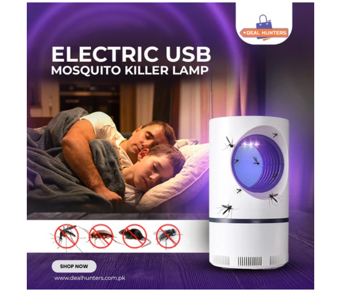 Indoor Bug Zapper with Fan, High Voltage Lighted Mosquito Lamp Trap, USB Cable Plug-in Electric Insect Killer Catching Moth Mosquitoes Gnat Fruit Flies (NO Battery) in KSA
