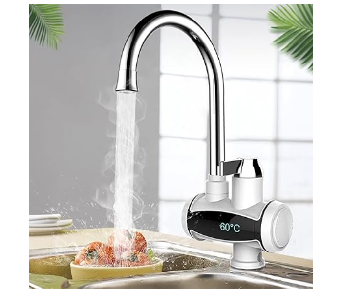 Ultra New Unique Design Home & Kitchen Studio Water Heating Instantaneous,Water Heater Tank less for Tap,with LED Digital Temperature Display ABS Body Shock Proof Electric Tap For Home Kitchen (3000W) in KSA