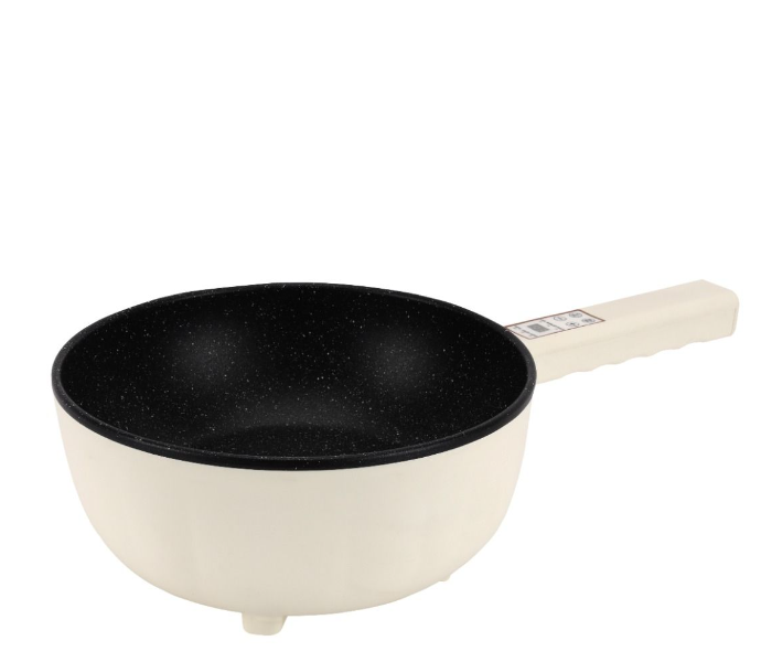 Geepas GFP63063 Electric Frying Pan 4L with Teflon Non-Stick Coating and Multifunctional Steamer - Offwhite in KSA