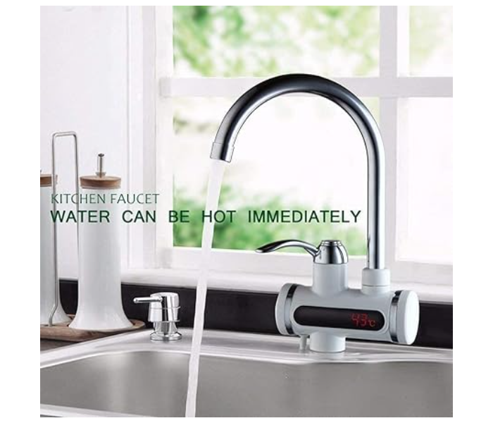 Ultra New Unique Design Home & Kitchen Studio Water Heating Instantaneous,Water Heater Tank less for Tap,with LED Digital Temperature Display ABS Body Shock Proof Electric Tap For Home Kitchen (3000W) in KSA