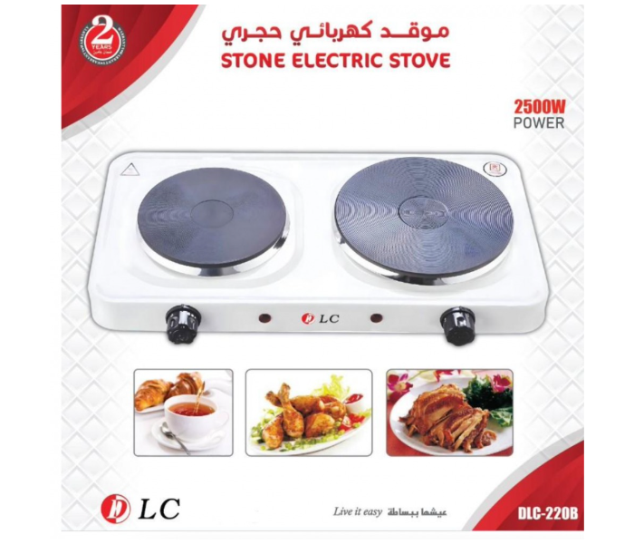 Electric Countertop Portable Buffet Burner Electric Hot Plate, with Five-Stage Temperature, Spiral Cast Iron Heating Plates with Power Indicator Lights, Easy to clean 2500W in KSA