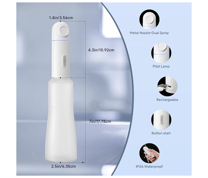ALDIM Premium Portable Bidet For Travel, High Quality Rechargeable Electric Bidet, Portable Shattaf, Travel Bidet, Bidet Sprayer For Toilet Travel, Travel Shattaf in UAE