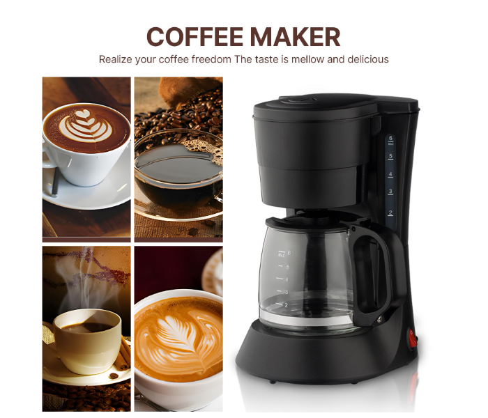 Electric Coffee Maker Drip Automatic All-In-One Small Coffee Machine with Automatic All-In-One Small Coffee Machine 600ml Coffee Pot Espresso Maker 600W Heating in KSA