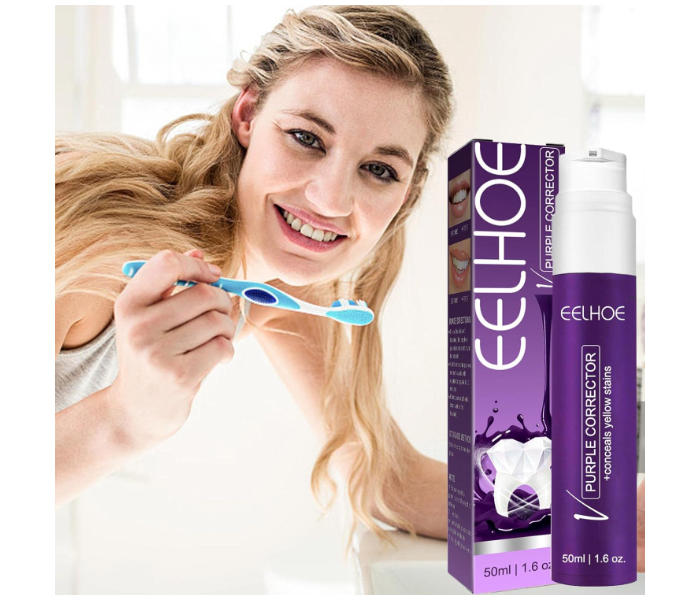 Purple Color Corrector Toothpaste For Teeth Whitening And Color Correcting, Remove Stains, Improves Teeth in UAE