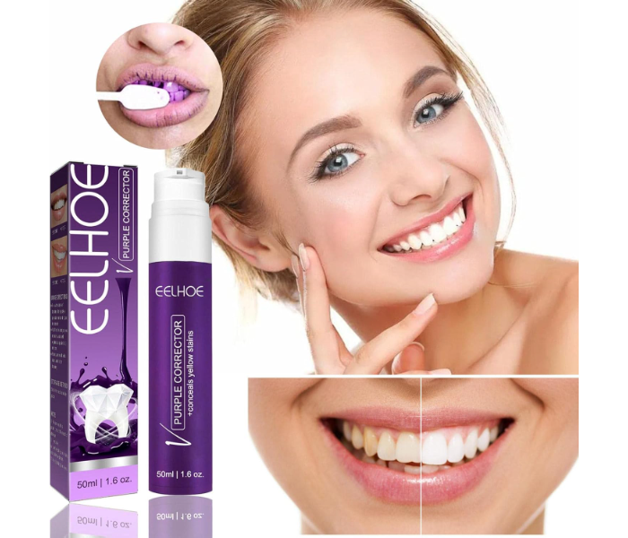 Purple Color Corrector Toothpaste For Teeth Whitening And Color Correcting, Remove Stains, Improves Teeth in UAE