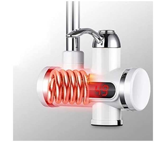 Ultra New Unique Design Home & Kitchen Studio Water Heating Instantaneous,Water Heater Tank less for Tap,with LED Digital Temperature Display ABS Body Shock Proof Electric Tap For Home Kitchen (3000W) in KSA