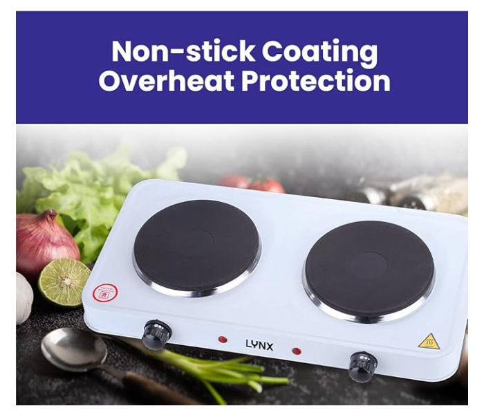 Electric Countertop Portable Buffet Burner Electric Hot Plate, with Five-Stage Temperature, Spiral Cast Iron Heating Plates with Power Indicator Lights, Easy to clean 2500W in KSA