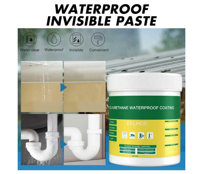 Super sealant Invisible Waterproof Insulation Agent Sealant, Waterproof Sealant with Brush, Waterproof Polyurethane Coating for Bathroom, Toilet, Tiles, Walls, Roof Repair 300g in KSA