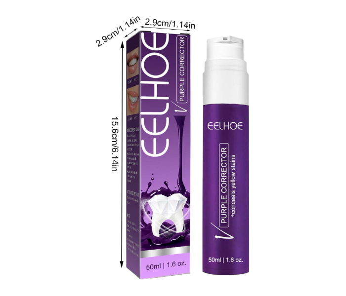 Purple Color Corrector Toothpaste For Teeth Whitening And Color Correcting, Remove Stains, Improves Teeth in UAE