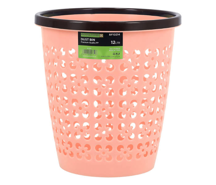Royalford RF10214 Plastic Dustbin Multi Color 12Ltr - Assorted in UAE