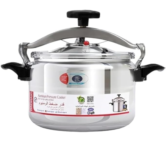  MACEST 5L Aluminum Pressure Cooker- Equipped with Multi-Safety Device and Unique Pressure Indicator| Durable Aluminum Alloy Construction with Firm Handles| Compatible with Gas, Silver in KSA