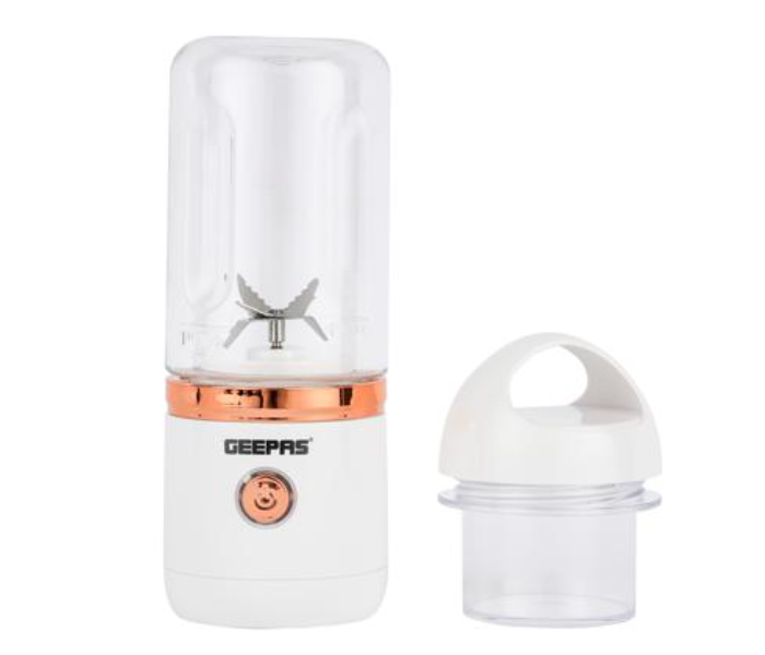 Geepas GSB44058 Rechargeable Portable Blender 420 ML Tritan Bottle and Motor Base - White in KSA