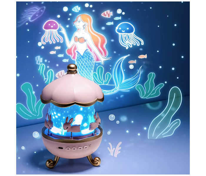 Kids Night Projector Lamp with Music Starry Sky Projection Small Night Light with Bluetooth Audio in UAE