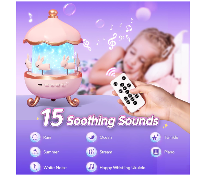 Kids Night Projector Lamp with Music Starry Sky Projection Small Night Light with Bluetooth Audio in UAE