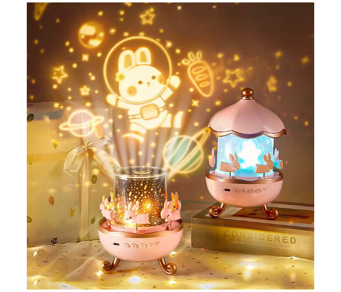 Kids Night Projector Lamp with Music Starry Sky Projection Small Night Light with Bluetooth Audio in UAE