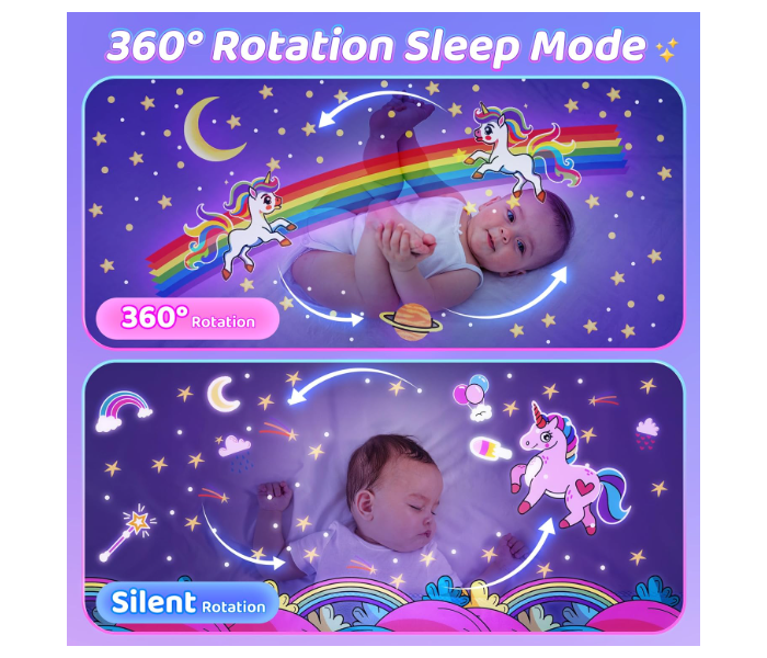 Kids Night Projector Lamp with Music Starry Sky Projection Small Night Light with Bluetooth Audio in UAE