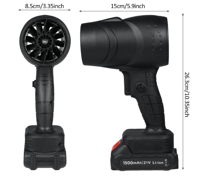 High Powerful Cordless Dust Blower Air Blower Turbo Jet Fan, Handheld Blower Sawdust Blower Electric Air Duster Violent Fan Snow Removal Air Dryer in UAE