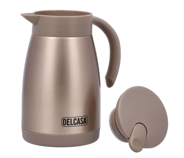 Delcasa DC2131 Stainless Steel Coffee Pot Double Wall Flask 1000Ml - Brown in UAE