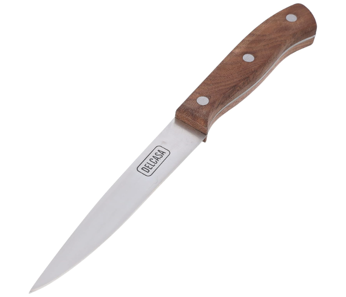 Delcasa DC2072 4.5Inch Utlity Knife Stainless Steel With Sharp Blade Walnut Wood Handle in UAE