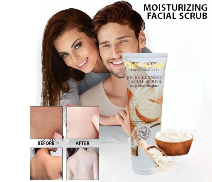 Exfoliating Rice Cleansing Moisturizing Facial Scrub Deep Clean Brighter Unisex 120ML in UAE