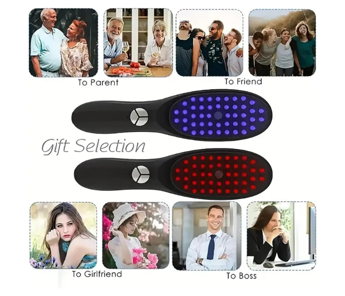 Scalp Massager Brush, Red Light Hair Comb, Multi-functional 3D Ultrasonic Vibration Atomisation Head Massager, Electric Massage Steam Hair Comb in UAE
