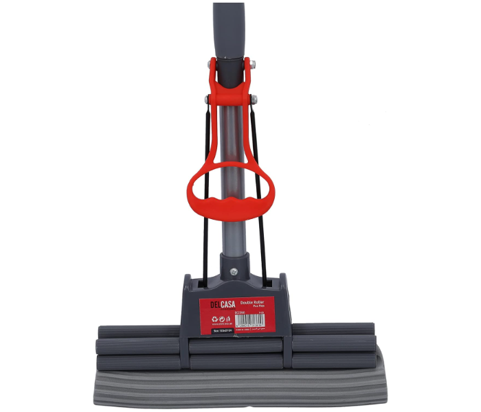 Delcasa DC2360 Double Roller PVA Mop With Adjustable Iron Handle - Multicolor in UAE