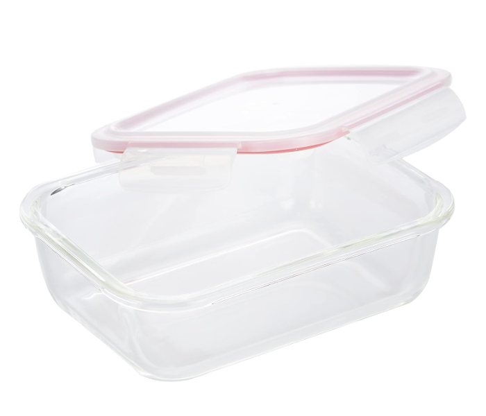 Delcasa DC1429 Brs Rectangular Glass Airtight Container 1 Liter - Clear in UAE