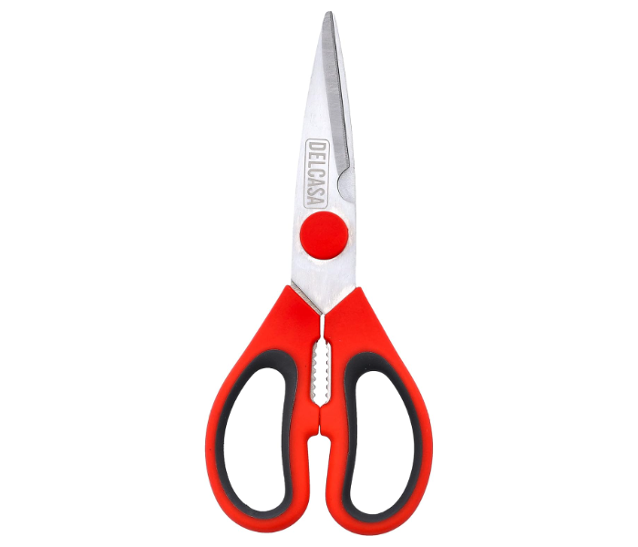 Delcasa DC2356 Stainless Steel 3 in1 Kitchen Scissors With Sharp Blade - Red in KSA