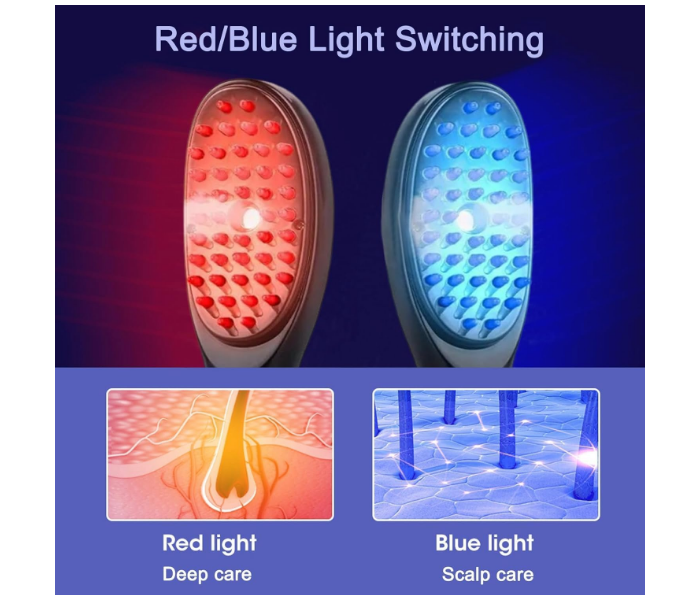 Scalp Massager Brush, Red Light Hair Comb, Multi-functional 3D Ultrasonic Vibration Atomisation Head Massager, Electric Massage Steam Hair Comb in UAE