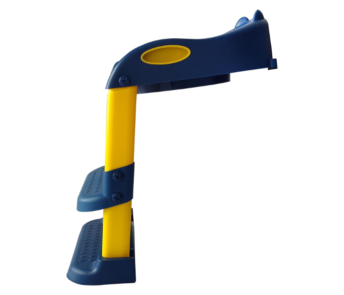 Anti-Slip Grip Sturdy Bathroom Western Toilet 2 Step Potty Stool Trainer for Boys & Girls with Safety Handles Splash Guard & Soft Seat Fits All Standard Size Toilet in UAE