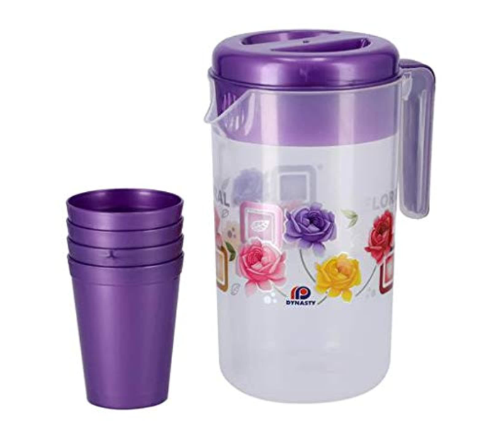 Delcasa DC1495 Water Jug With 4Pc Glass - Multi-Color in UAE