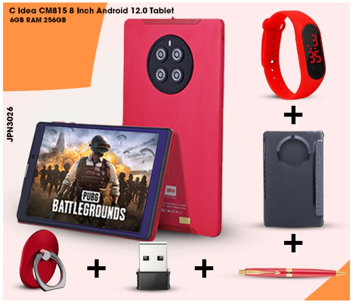 C Idea CM815 8 Inch 6GB RAM 256GB Android 12.0 Tablet with HD IPS Display - Assorted in UAE