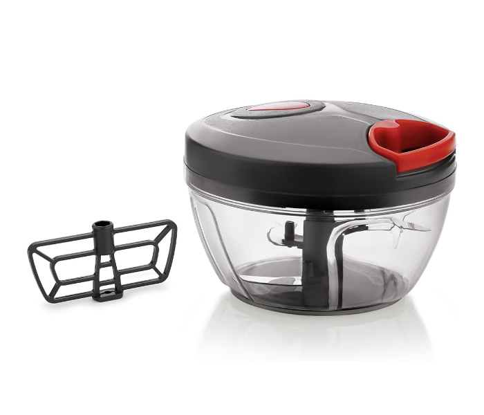 Delcasa DC3142 3 Stainless Steel Blade Smart Pull Chopper - Grey And Red in UAE