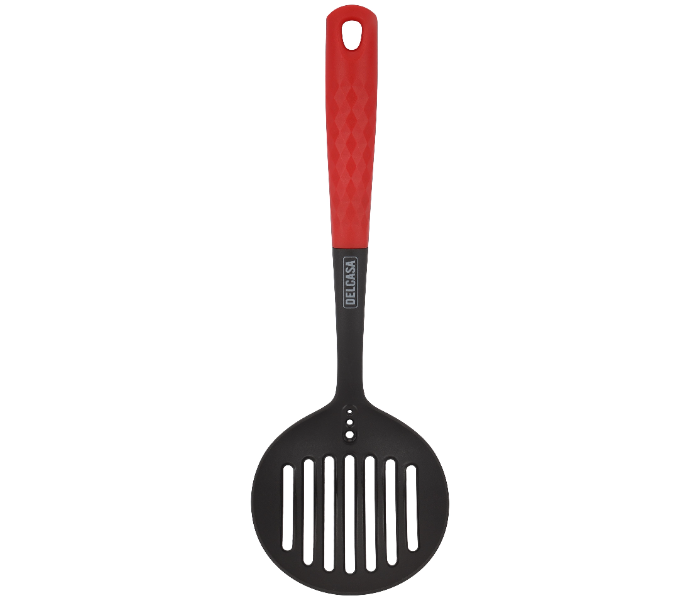 Delcasa DC3225 Nylon Skimmer With Stylish Long Diamond Finish Handle - Black And Red in UAE