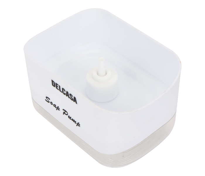 Delcasa DC3100 385 Ml Soap Dispenser With Sponge Scrubber - White in UAE