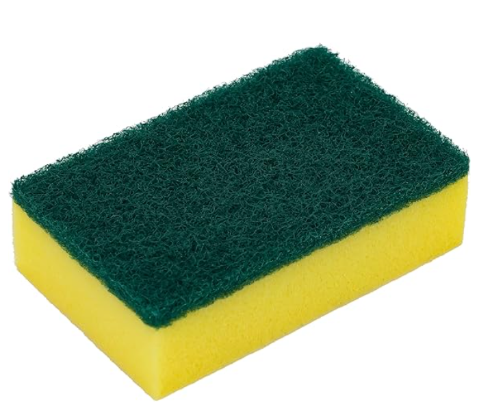 Delcasa DC2995 Sponge Scrubber Pack of 10 - Green And Yellow in UAE