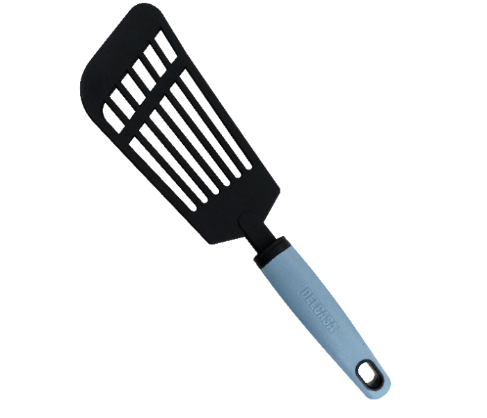 Delcasa DC3364 Nylon Slotted Turner With Pp Handle - Black And Blue in UAE