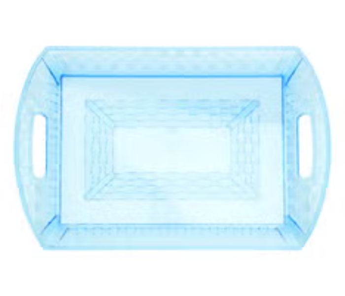 Delcasa DC2549 Transparent Serving Tray With Handles - Transparent Blue in UAE
