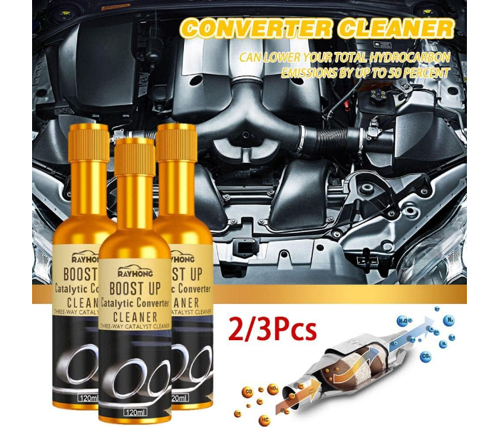 Boost Up Catalytic Converter Cleaner, Multipurpose Engine, Fuel and Exhaust System Deep Cleaner, Removal Booster for Petrol, Diesel, Hybrid Catalytic Converter Carbon Deposit 120ml in KSA